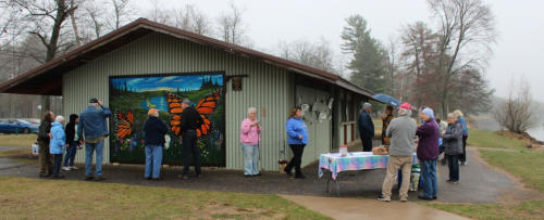 Sunset Beach Butterfly Mural at Lake Antoine Iron Moutain, Michigan