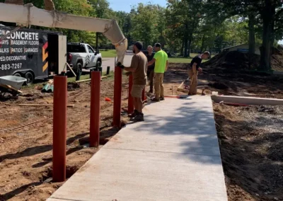 Concrete being poured for Phase 1 of project