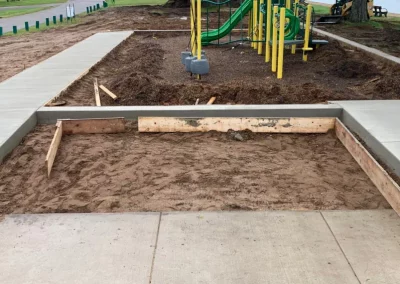 Concrete base drying