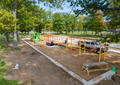 New playground equipment in progress